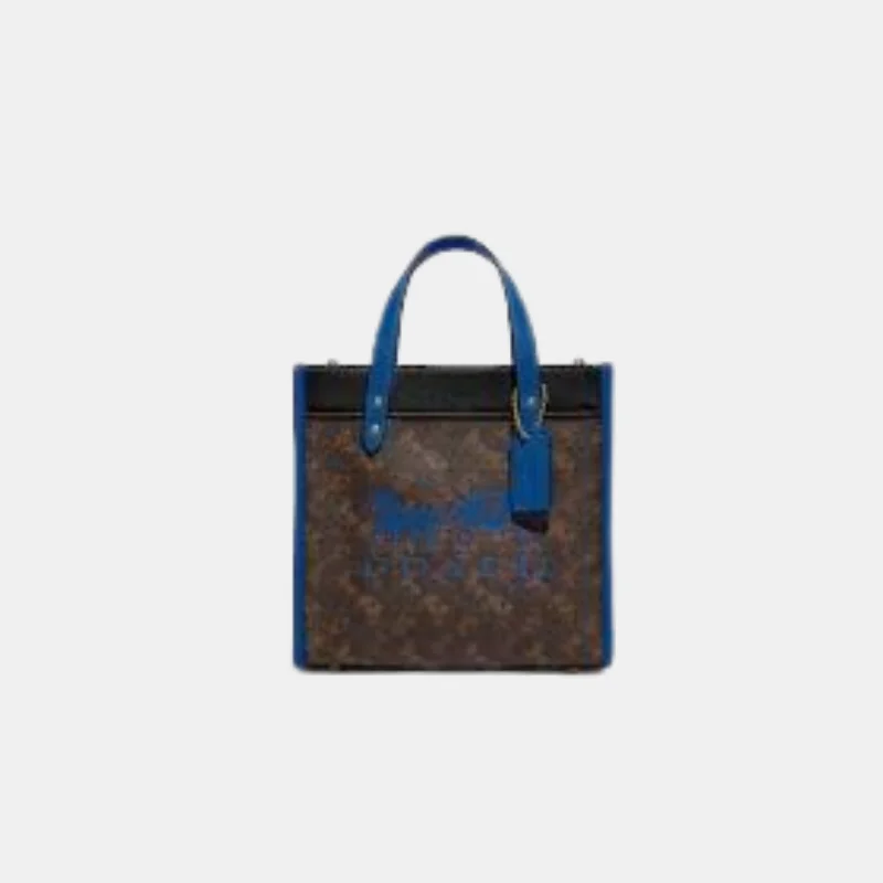 Coach Field Tote 22 With Horse And Carriage Print And Carriage Badge