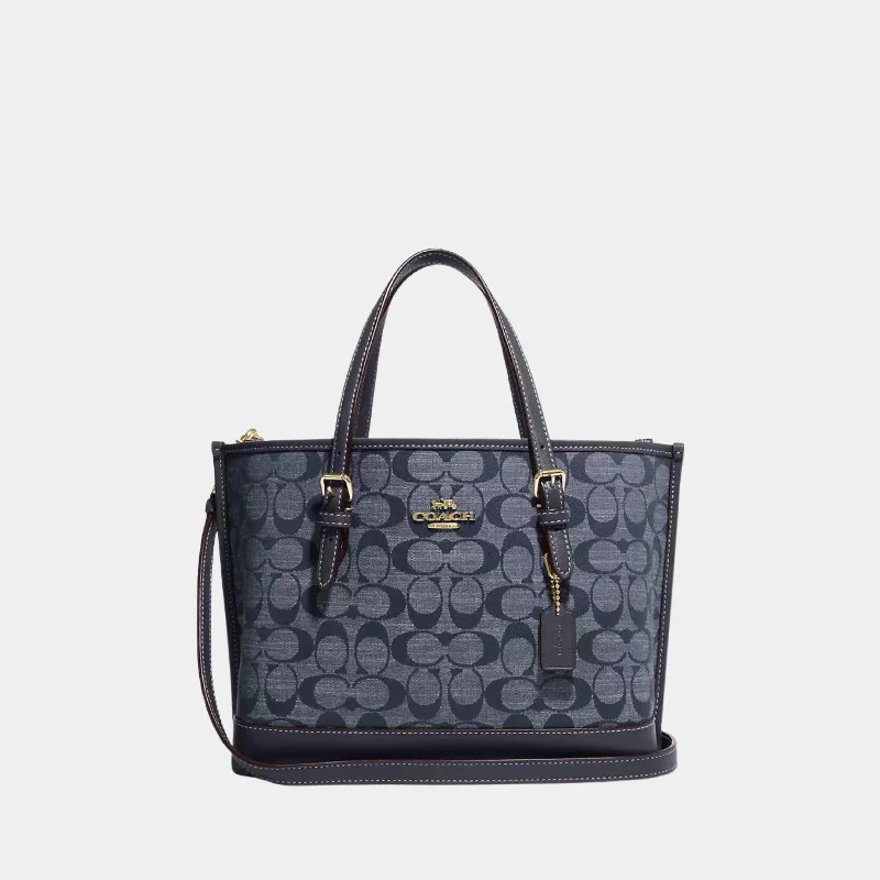 Coach Mollie Tote 25 In Signature Chambray in Denim Multi