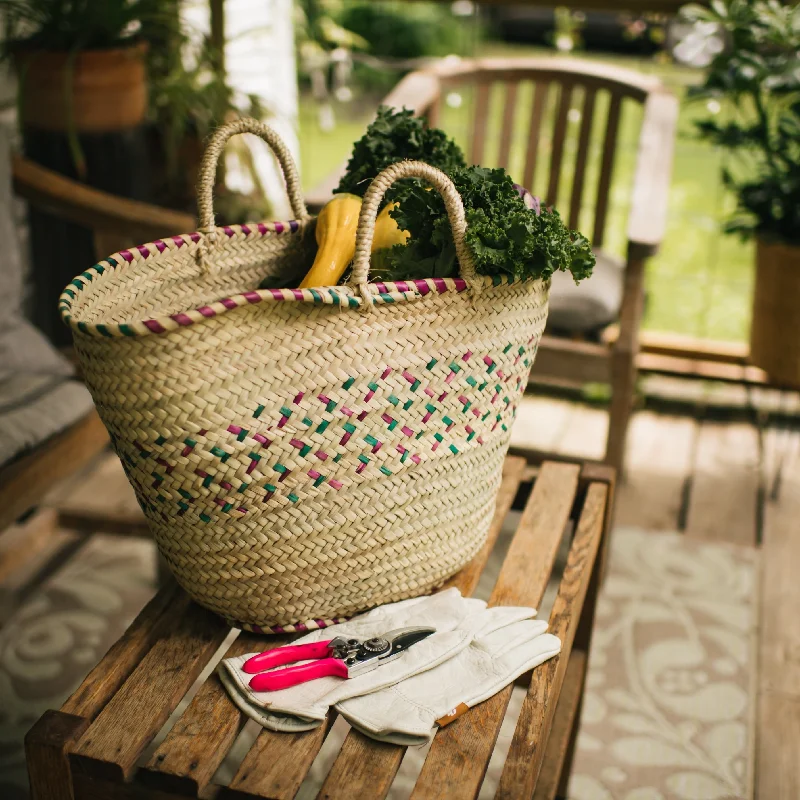 Colorful Weave Market Basket