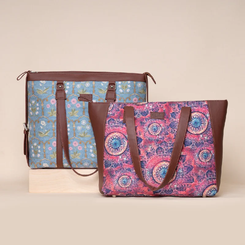 Jaipur Fresco & Space Chakra - Office Bag & Side Tote Bag Combo