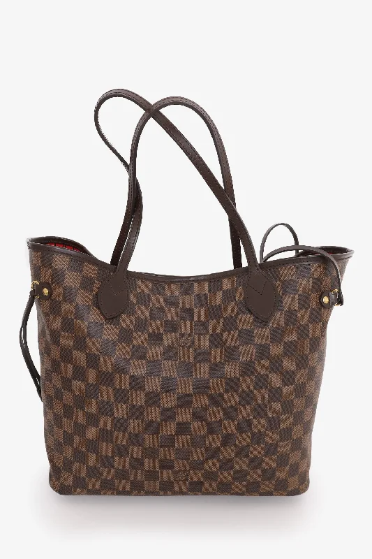 Louis Vuitton 2017 Damier Ebene Neverfull MM Tote with Pouch