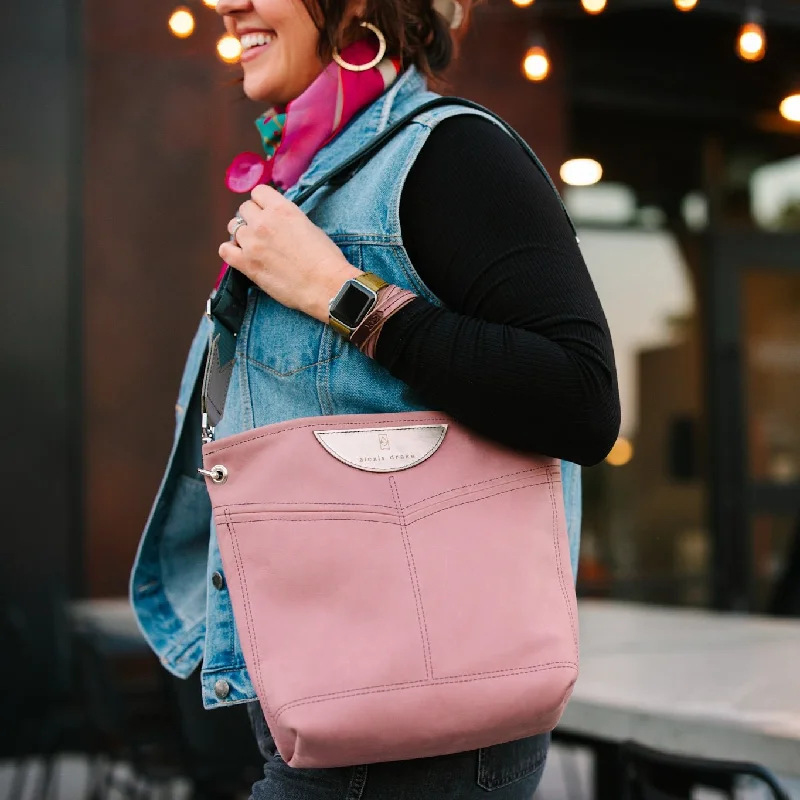 Practically Perfect Collection | V-Tivoli Shoulder Tote | Distressed Pink Jade