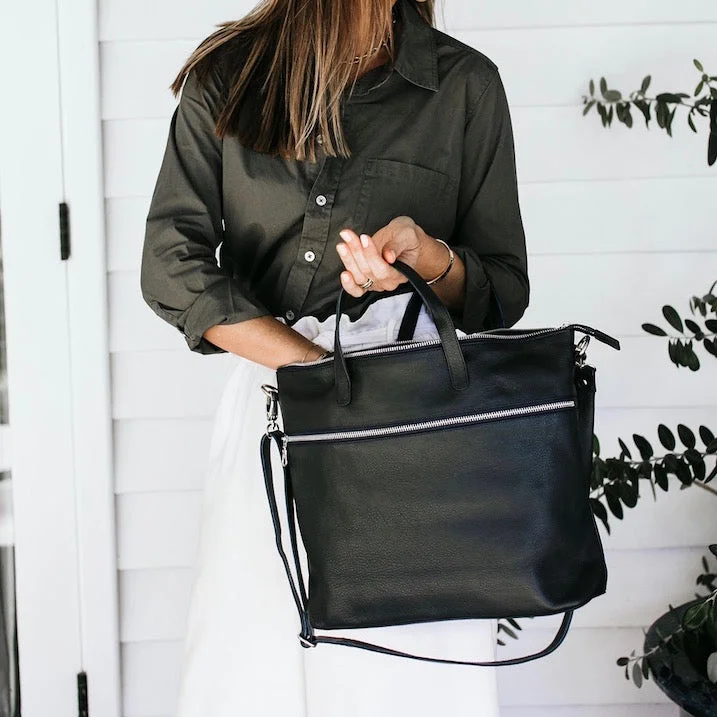Designer Bags For Luxury Collectors With Offers Rome French Navy Leather Tote Bag
