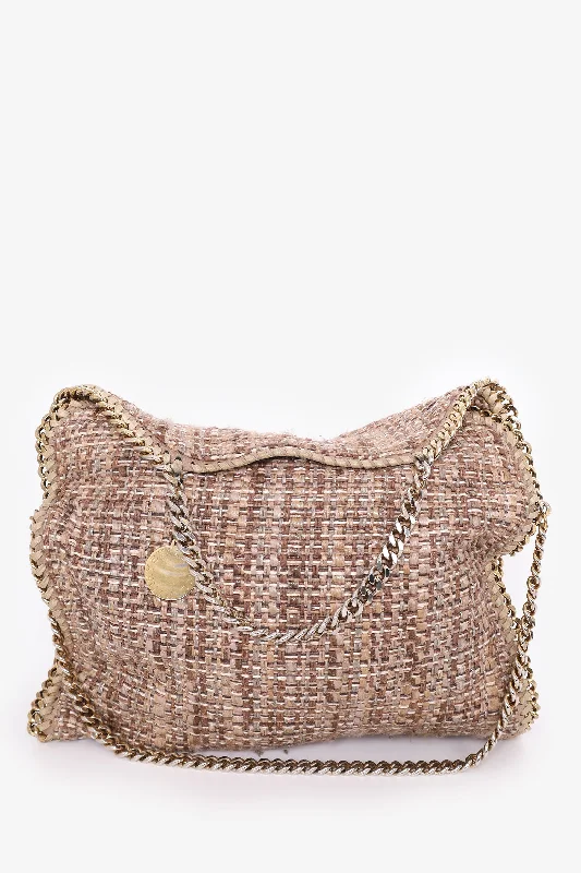 Stella McCartney Brown Tweed Falabella Boucle Fold-over Tote Bag