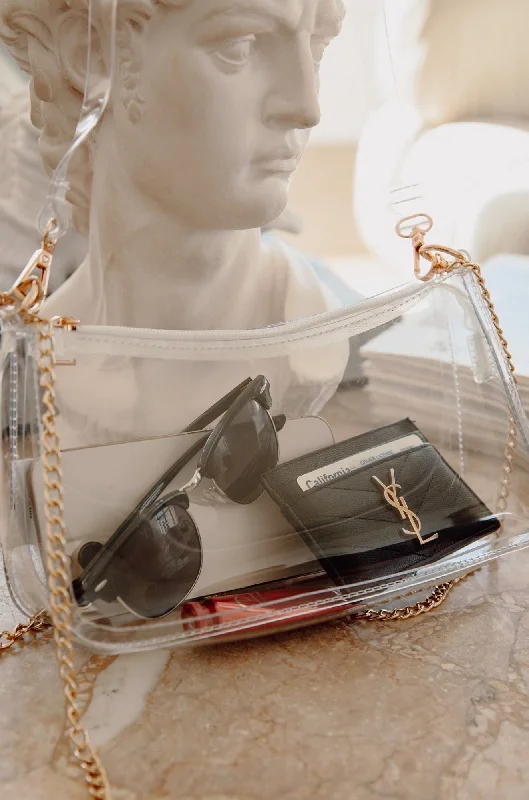 Limited Edition Bags For Collectors Always Trendy Clear Shoulder Crossbody Bag - Clear