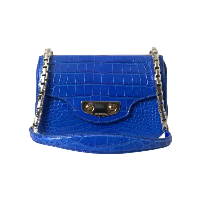 Durable And Cheap Bags Balenciaga Alligator Skin Mini Shoulder Bag - Elegant Blue
