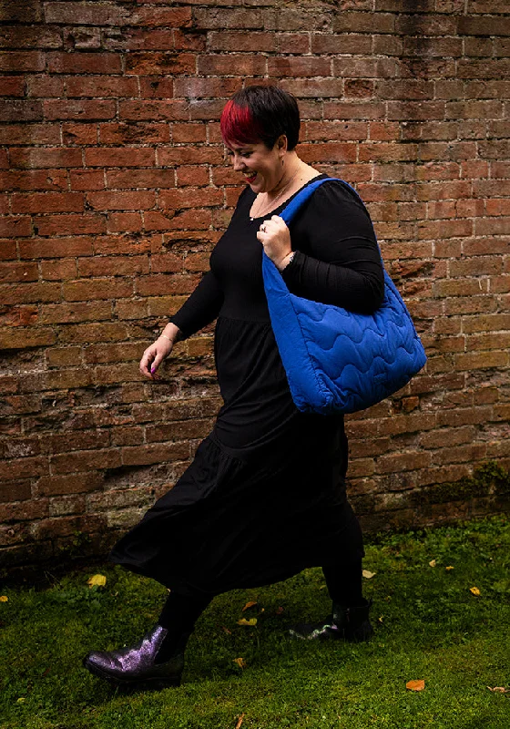 Bags For Personalized Gifts Cobalt Blue Quilted Shoulder Popsy Bag