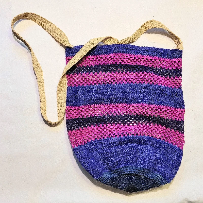 blue, pink, and purple stripes (12.5 x 11 x 9)