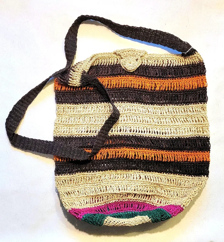 white with orange, black, pink and green stripes (13 x 13 x 9")