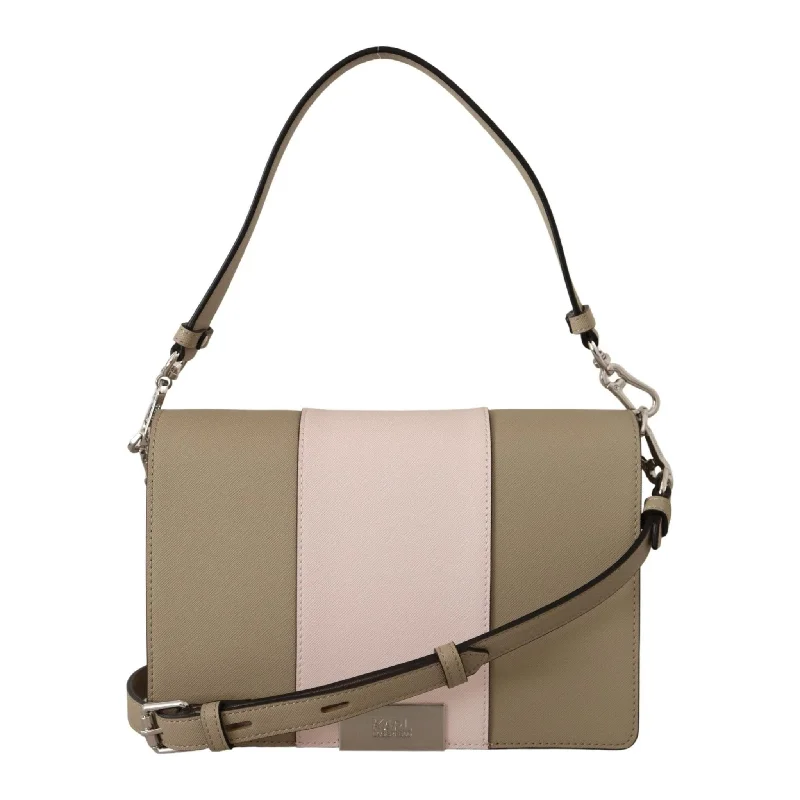 Genuine Bags On Clearance Sale Karl Lagerfeld Chic Sage Shoulder Bag with Dual Straps