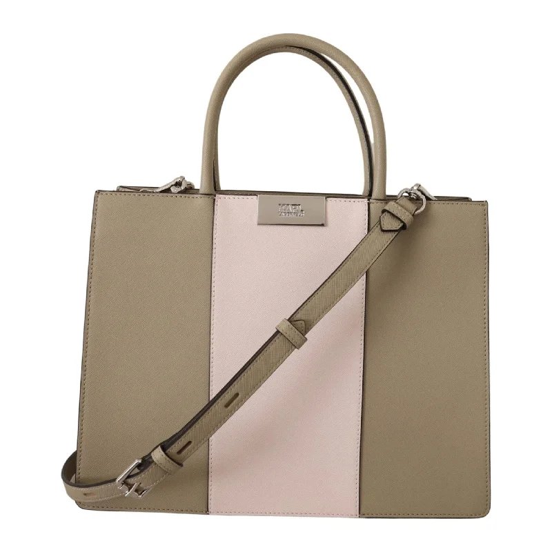 Lightweight And Affordable Bags Karl Lagerfeld Elegant Sage Green Tote Shoulder Bag