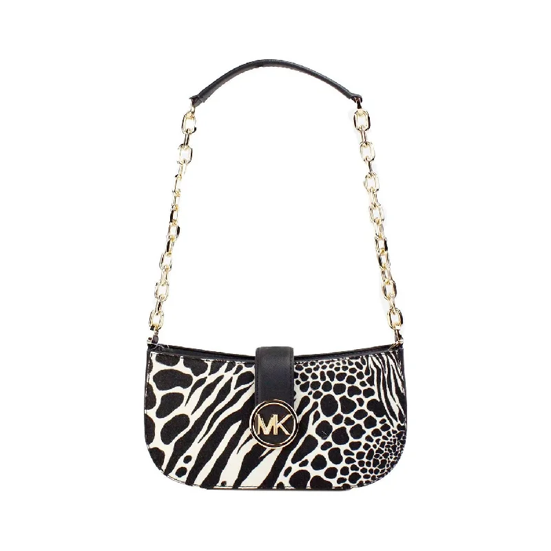 Trendy Bags For Teenage Girls Michael Kors Carmen Small Black Haircalf Pouchette Shoulder Crossbody Bag