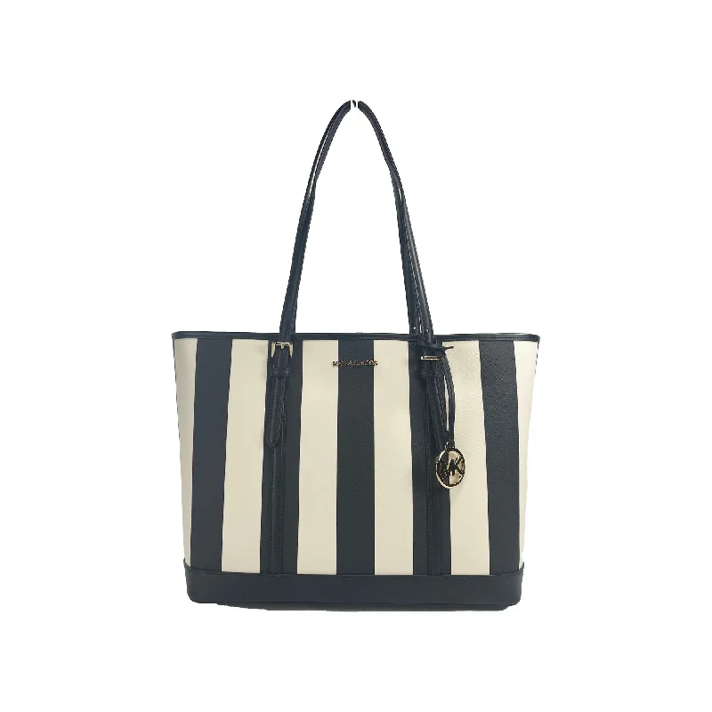 Bag For Modern Fashion Michael Kors Jet Set Travel Large TZ Shoulder PVC Tote Bag Purse Black Multi