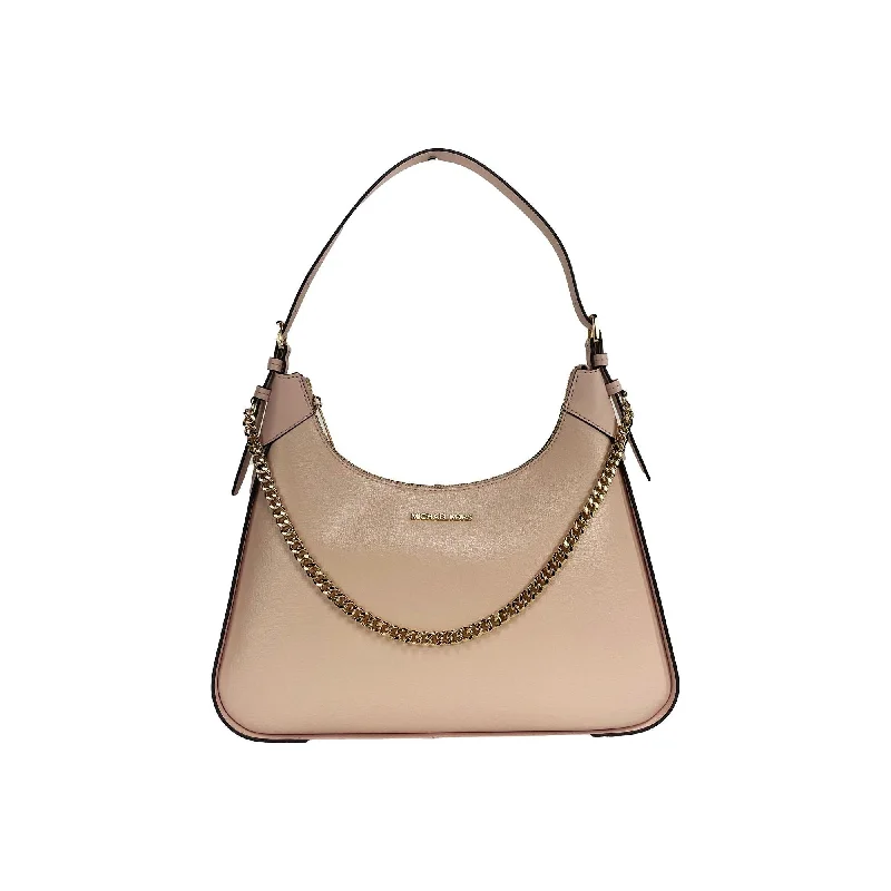 Affordable Bags Michael Kors Wilma Large Smooth Leather Chain Shoulder Bag Purse Powder Blush