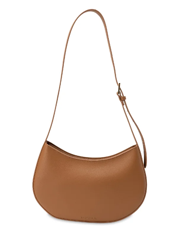 Cyber Monday Discounts On Bags Mocha Eliana Leather Shoulder Bag- Tan