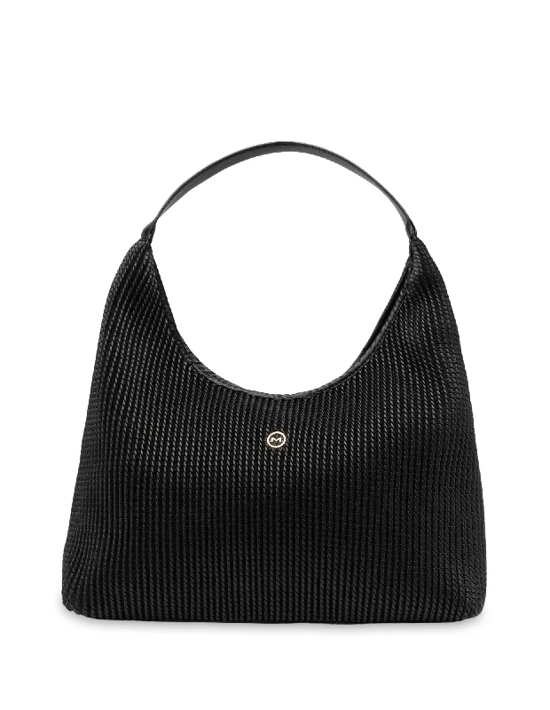 New Year Party Bag For Celebrations Mocha Serena Soft Shoulder Bag- Black