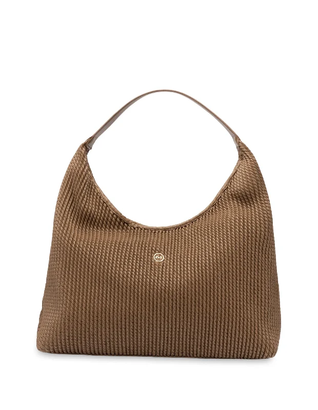 Holiday Gift Bags For Christmas Mocha Serena Soft Shoulder Bag- Hazelnut