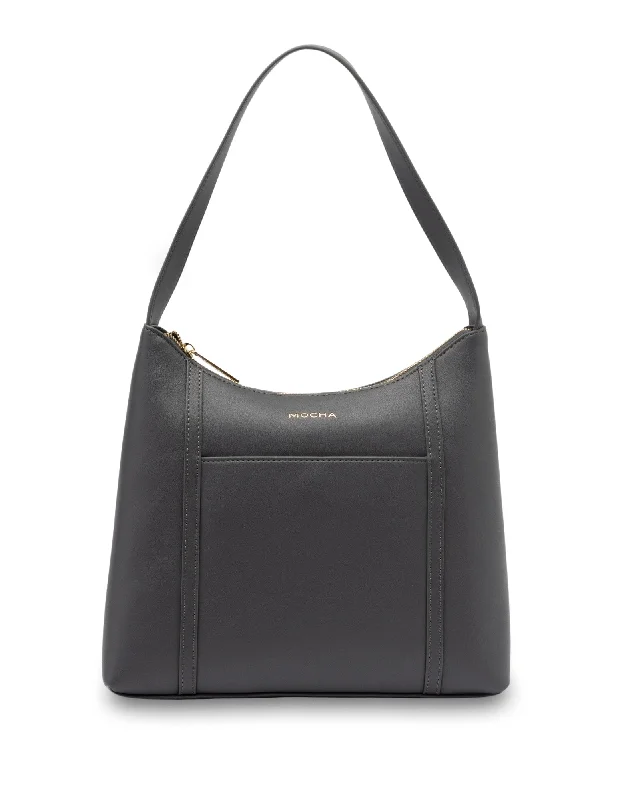 Affordable Bags For Budget Shoppers Mocha Stella Shoulder Bag- Slate Grey