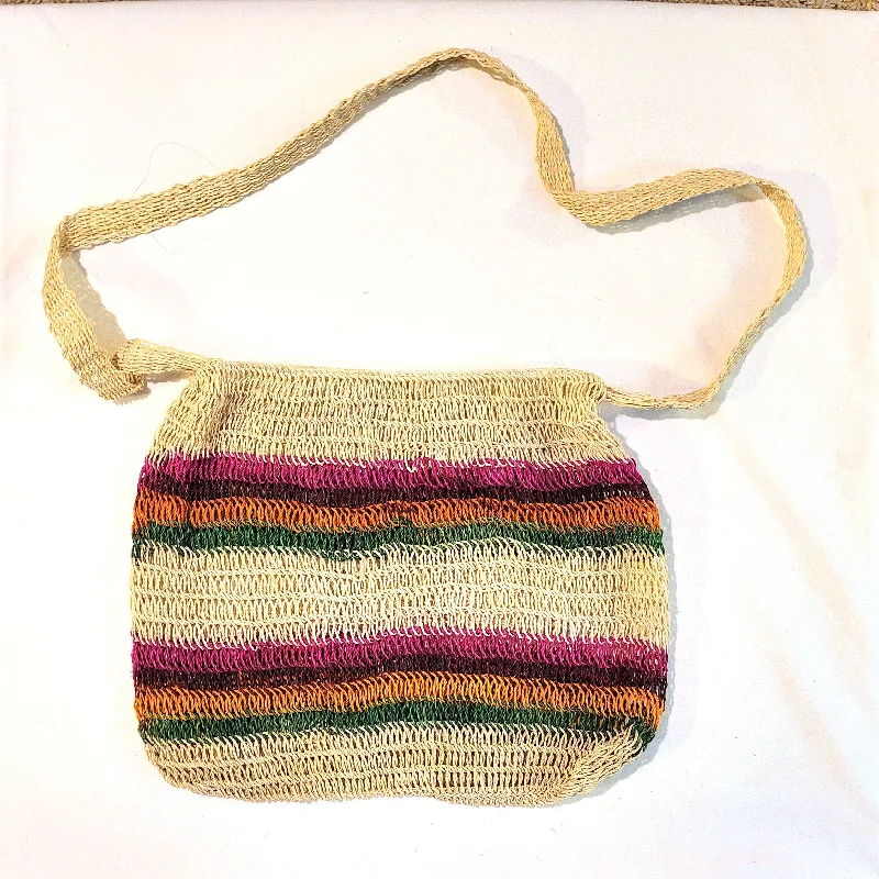 Pink, maroon, orange and green stripes