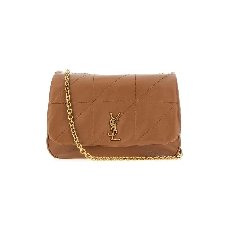 Uxury Designer Handbag Brands Saint Laurent Brown Lamb Leather Jamie 4.3 Small Shoulder bag