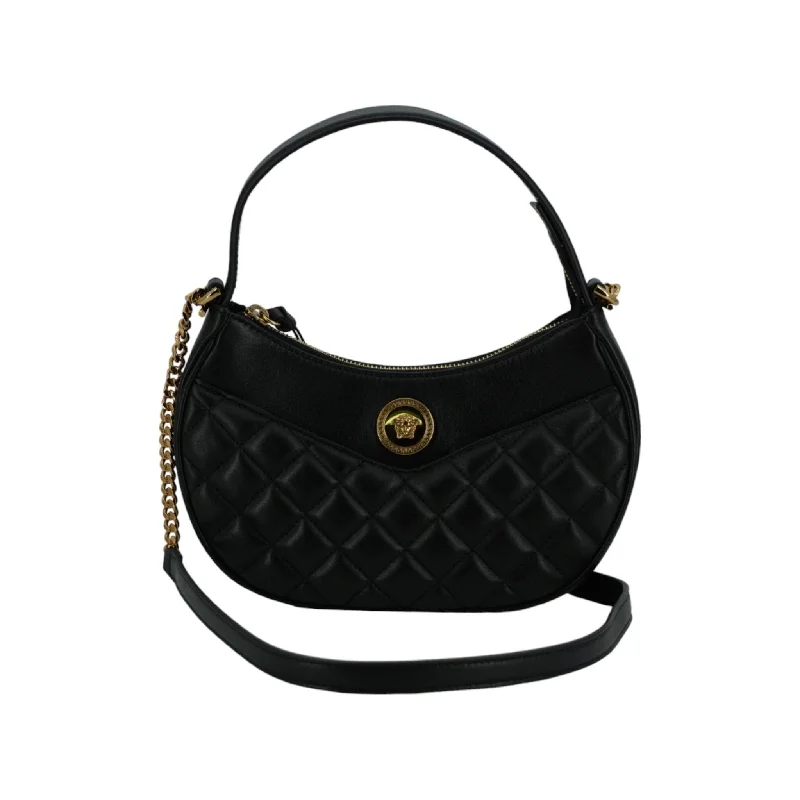 Versatile Bags That Suit Any Outfit Or Event Versace Elegant Half Moon Leather Shoulder Bag