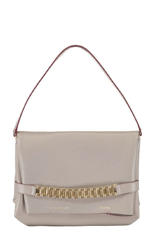 Stylish Bags For Fashion Influencers And Bloggers Chain Pouch Shoulder Bag - Taupe