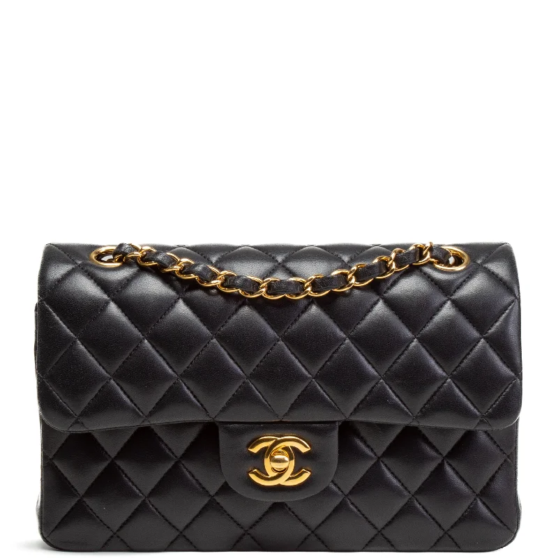 Affordable Bags For College Students On Sale CHANEL Small Lambskin Double Flap Shoulder Bag - Black