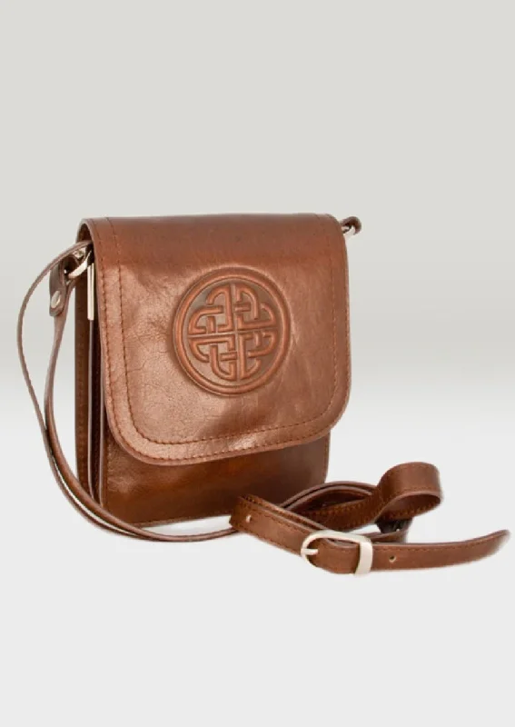 Lee River Tan Morrigan Celtic Shoulder Bag