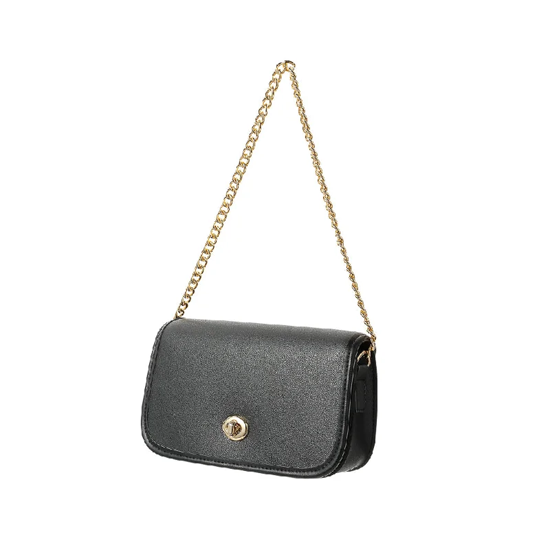 Versatile Bags That Suit Any Outfit Or Event Rectangle Shoulder Bag with Twist Lock (Black)