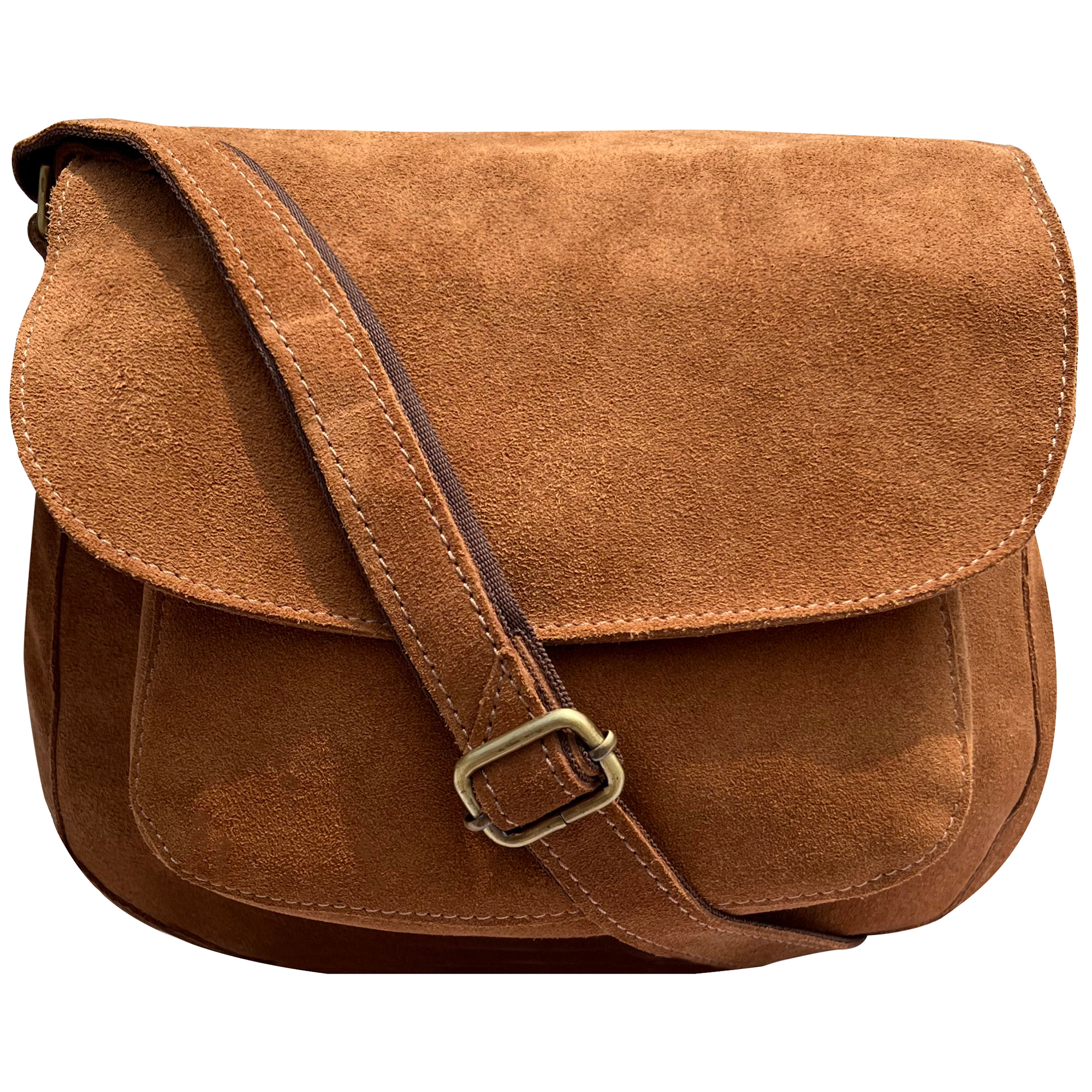 Suede Leather Shoulder Bag Crossbody Saddle Women Purse