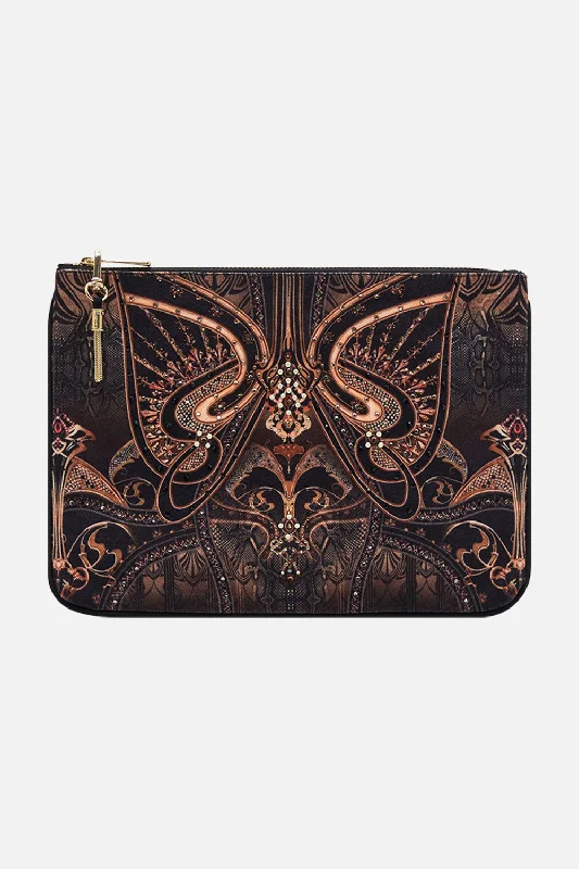 SMALL CANVAS CLUTCH NOUVEAU NOIR