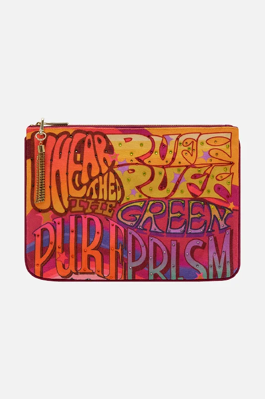 SMALL CANVAS CLUTCH PURE PRISM