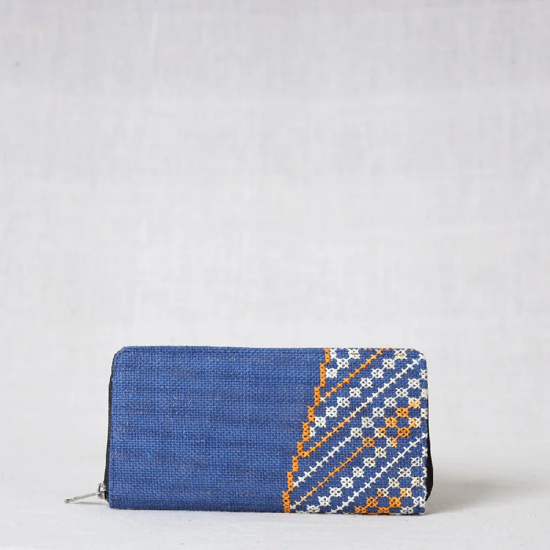 Tribal Hand Embroidered Jute Clutch Wallet