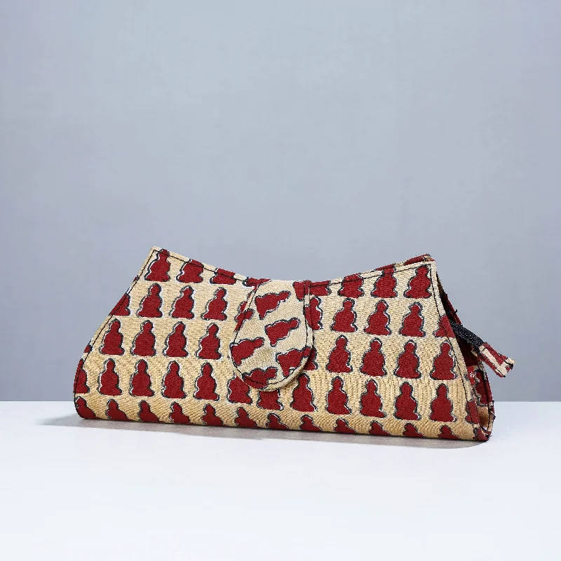 Block Printing Cotton Clutch