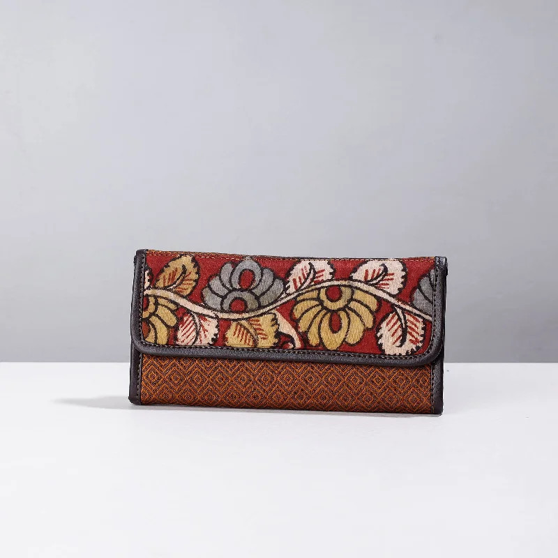 Brown - Handpainted Kalamkari Natural Dyed Cotton Clutch