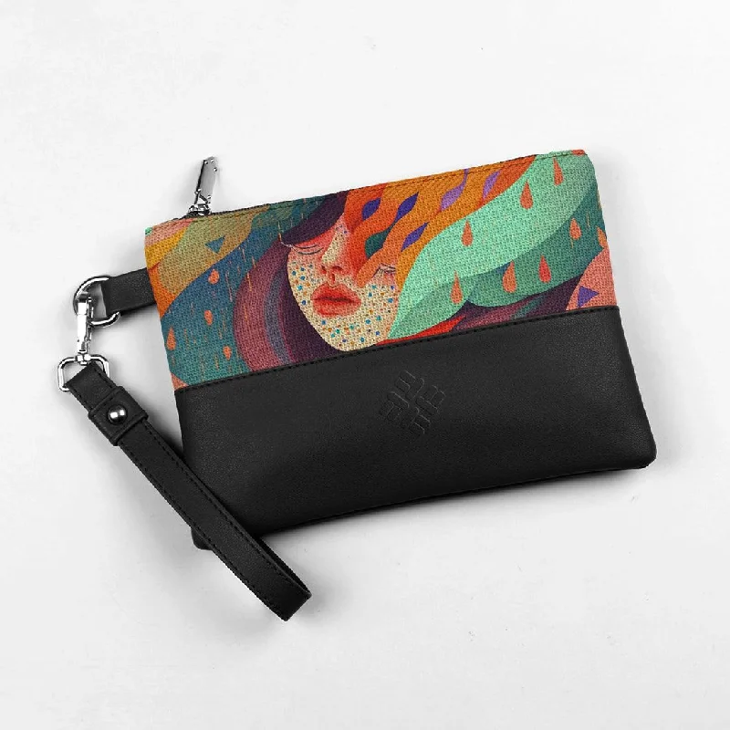 Black Toiletry Pouch Colorful Toughts