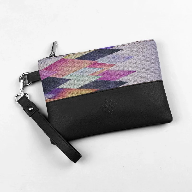 Black Toiletry Pouch Purple Arrows