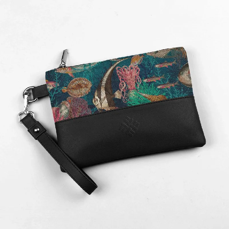 Black Toiletry Pouch Sea Life