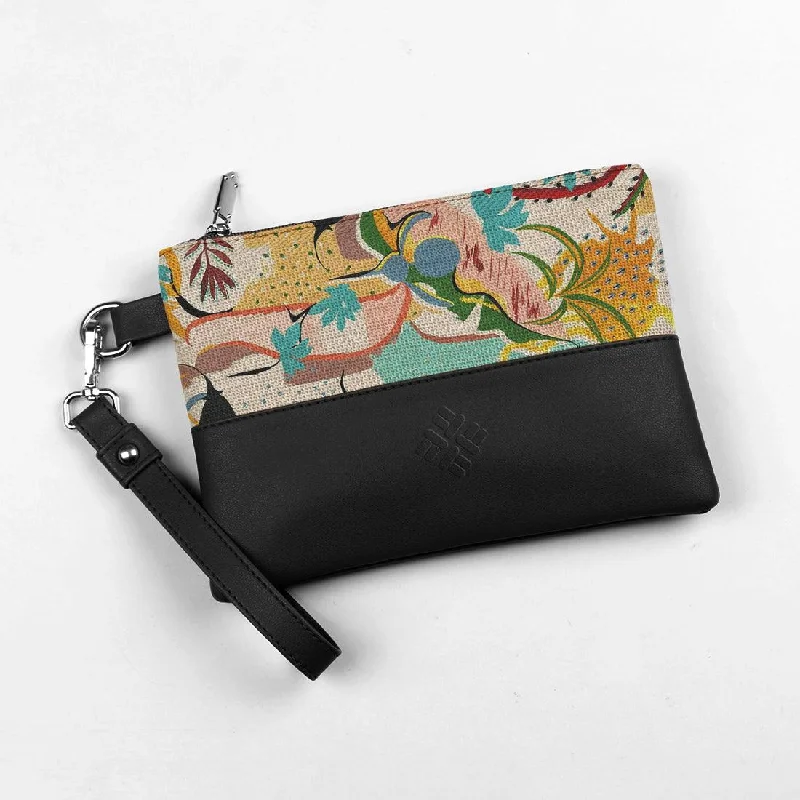 Black Toiletry Pouch Summer Abstract