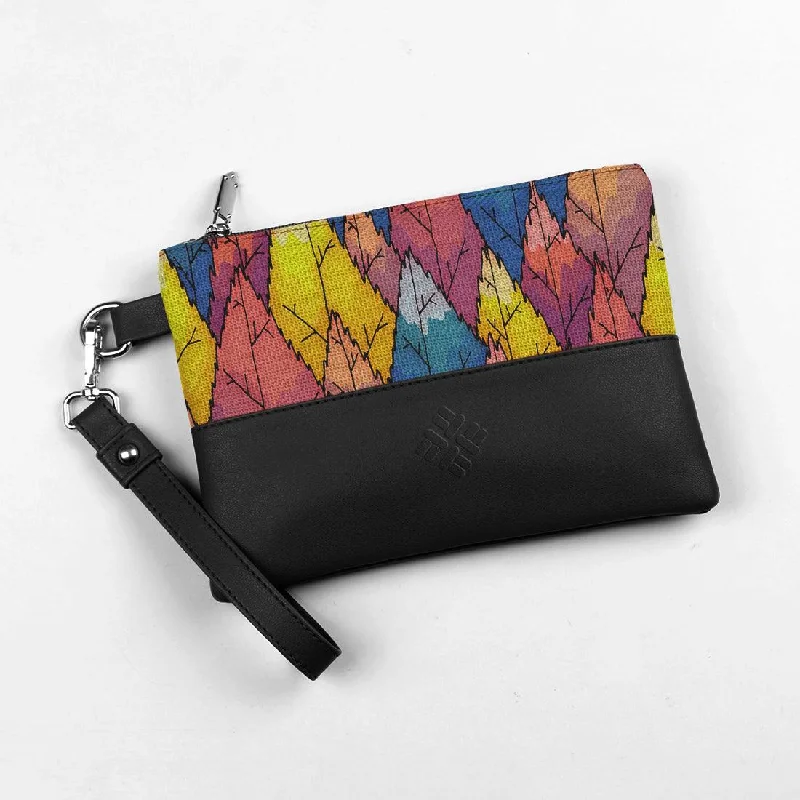 Black Toiletry Pouch Woodland