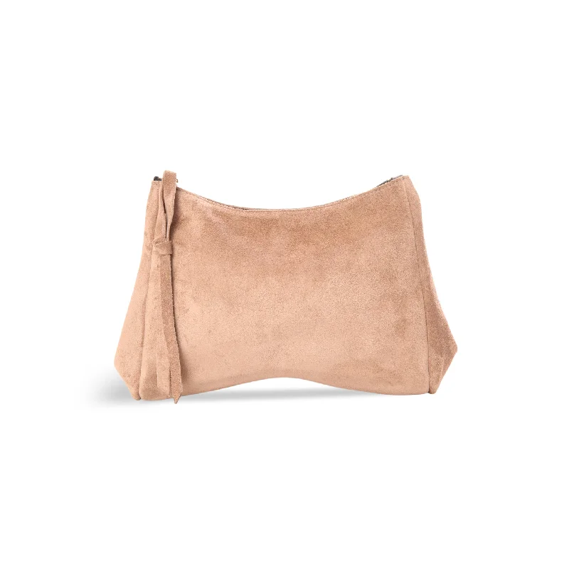 Discounted Designer Bags On Sale Camila Clutch in Amphora Italian Leather Backed Suede