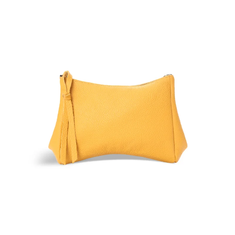 Affordable Bags For Budget Shoppers Camila Clutch in Marigold Buffalo Cowhide