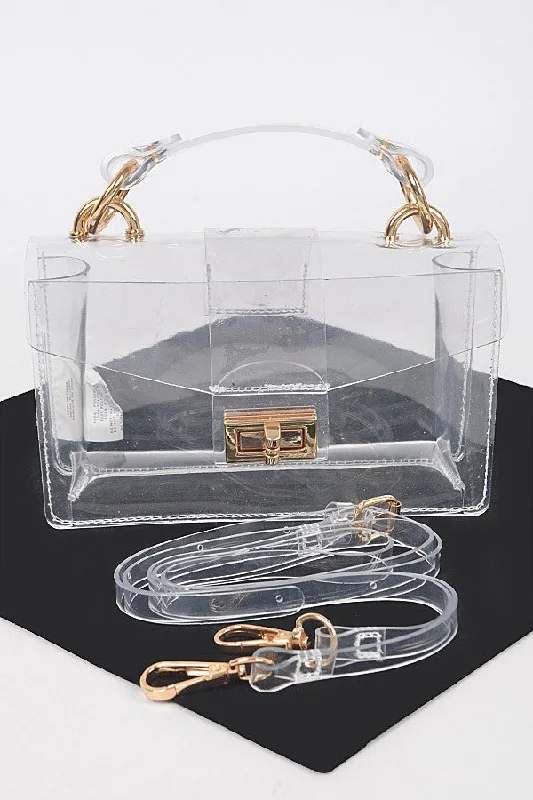 Clear Bag with gold hardware