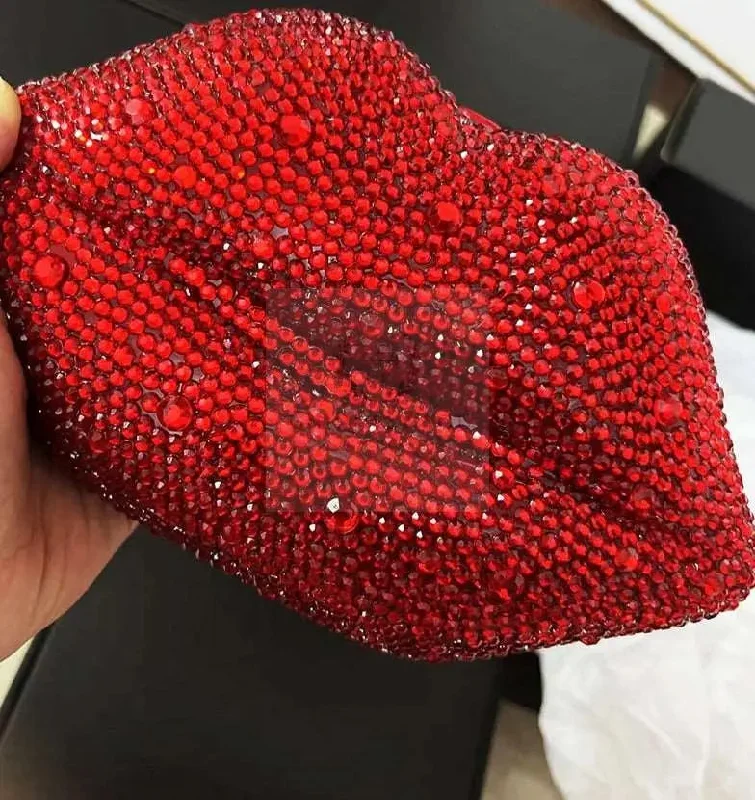 Crystal Red Kiss Clutch