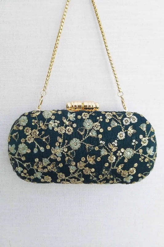 Bag Deals Elan green capsule clutch