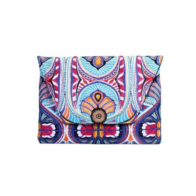 Embroidered Tahj Envelope Clutch | iPad Bag - Thailand