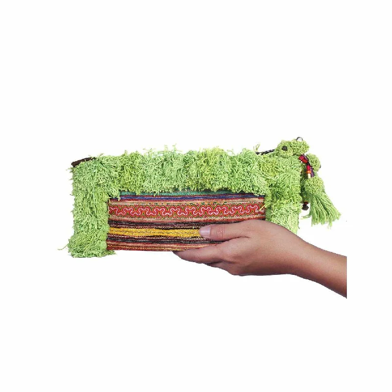 Hmong Textile Upcycled Jacket Sleeve Clutch Bag- Thailand