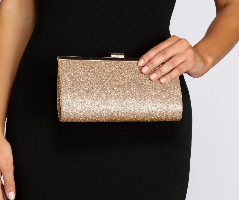 Fame And Fortune Glitter Clutch