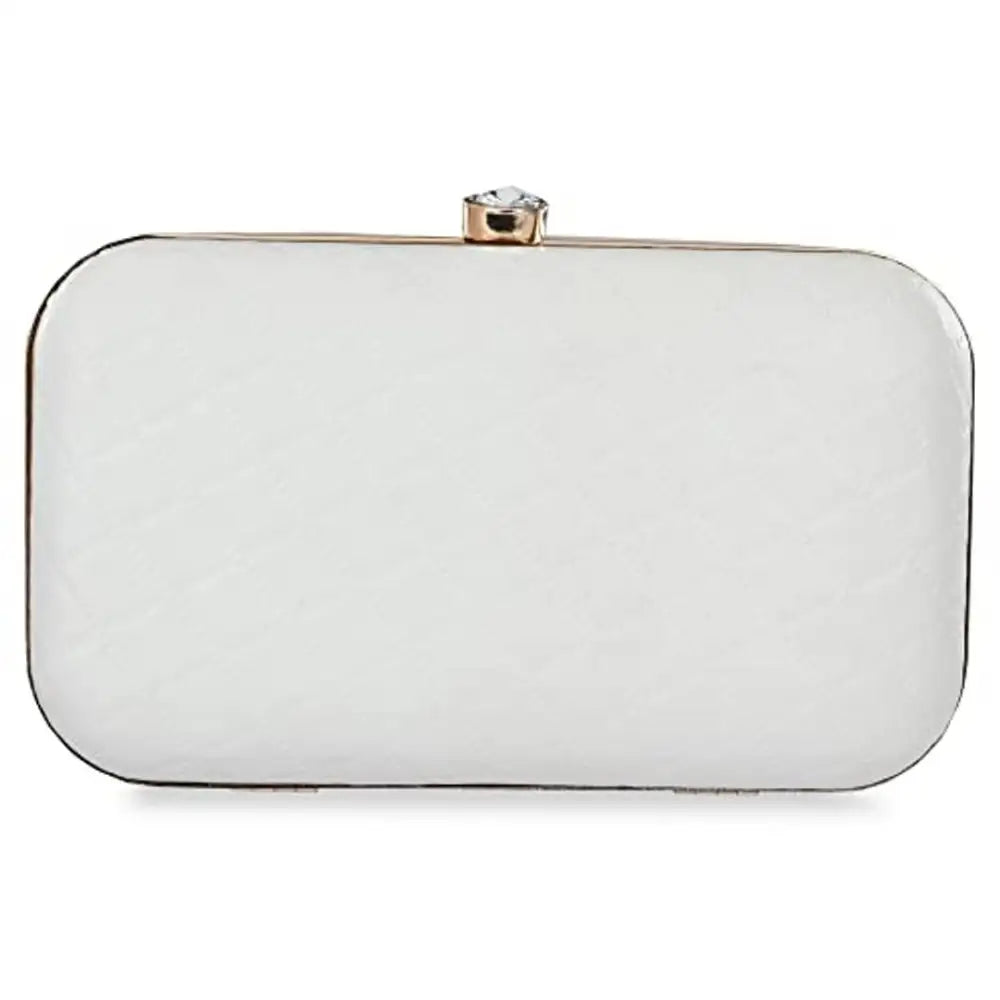 Customizable Bags For Personalized Style For The Beautiful You Round White Jewel Women's Clutch
