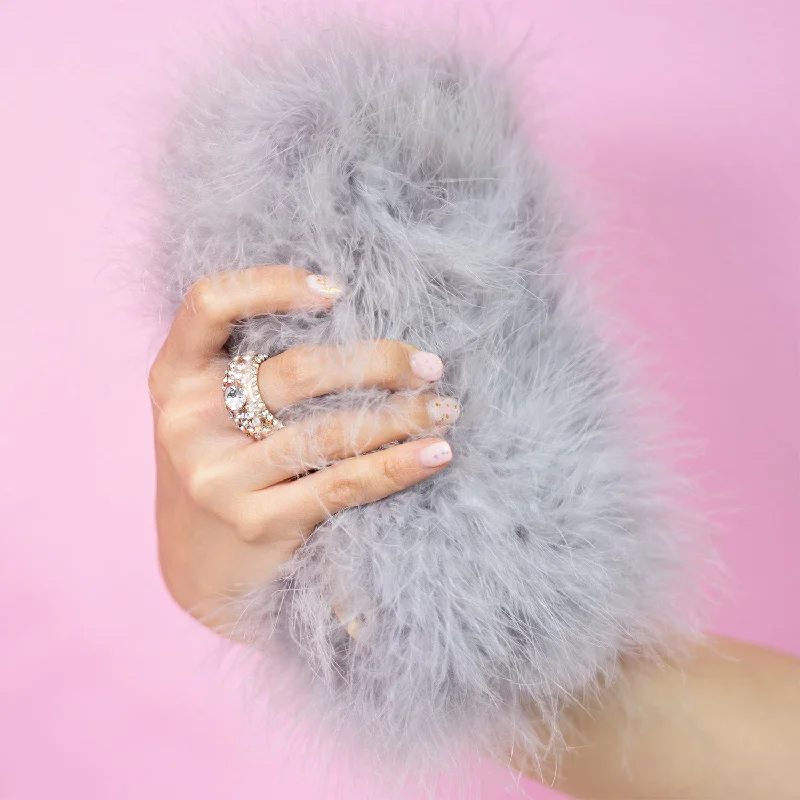 Furry Clutch - Gray